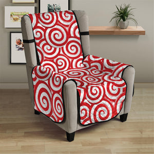 Red Lollipop Candy Pattern Print Armchair Protector