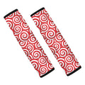 Red Lollipop Candy Pattern Print Car Seat Belt Covers