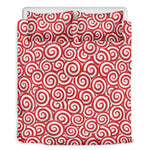 Red Lollipop Candy Pattern Print Duvet Cover Bedding Set