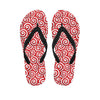 Red Lollipop Candy Pattern Print Flip Flops