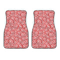 Red Lollipop Candy Pattern Print Front Car Floor Mats