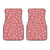 Red Lollipop Candy Pattern Print Front Car Floor Mats