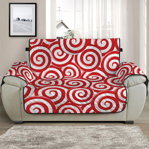 Red Lollipop Candy Pattern Print Half Sofa Protector