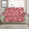 Red Lollipop Candy Pattern Print Half Sofa Protector