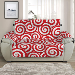 Red Lollipop Candy Pattern Print Half Sofa Protector