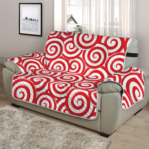 Red Lollipop Candy Pattern Print Half Sofa Protector