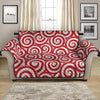 Red Lollipop Candy Pattern Print Loveseat Protector