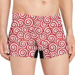 Red Lollipop Candy Pattern Print Men's Boxer Briefs