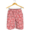 Red Lollipop Candy Pattern Print Men's Shorts