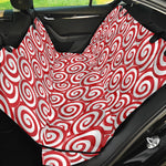 Red Lollipop Candy Pattern Print Pet Car Back Seat Cover