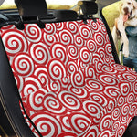 Red Lollipop Candy Pattern Print Pet Car Back Seat Cover