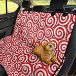 Red Lollipop Candy Pattern Print Pet Car Back Seat Cover