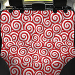Red Lollipop Candy Pattern Print Pet Car Back Seat Cover