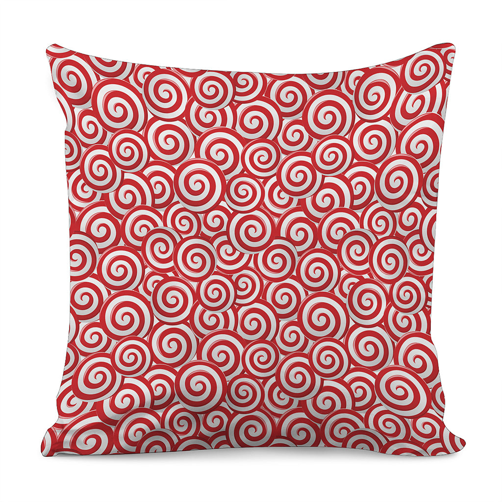 Red Lollipop Candy Pattern Print Pillow Cover