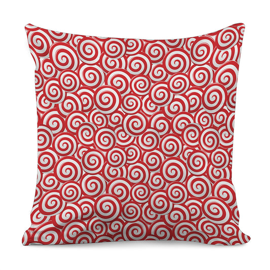 Red Lollipop Candy Pattern Print Pillow Cover