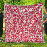 Red Lollipop Candy Pattern Print Quilt