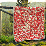 Red Lollipop Candy Pattern Print Quilt