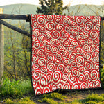 Red Lollipop Candy Pattern Print Quilt