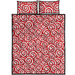 Red Lollipop Candy Pattern Print Quilt Bed Set