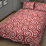 Red Lollipop Candy Pattern Print Quilt Bed Set