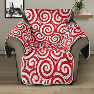 Red Lollipop Candy Pattern Print Recliner Protector