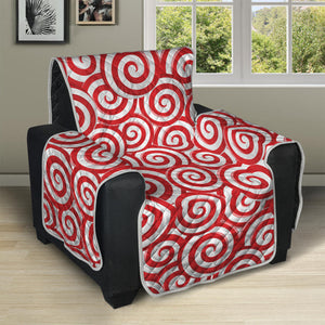 Red Lollipop Candy Pattern Print Recliner Protector