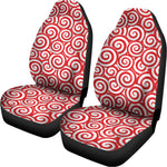 Red Lollipop Candy Pattern Print Universal Fit Car Seat Covers