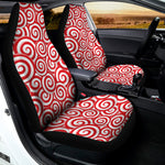 Red Lollipop Candy Pattern Print Universal Fit Car Seat Covers