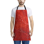 Red Marble Print Apron