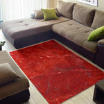 Red Marble Print Area Rug GearFrost