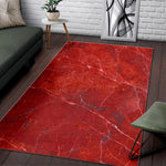Red Marble Print Area Rug GearFrost