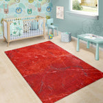 Red Marble Print Area Rug GearFrost