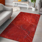 Red Marble Print Area Rug GearFrost