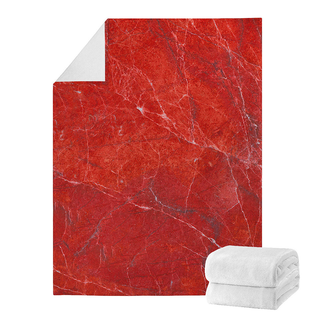 Red Marble Print Blanket