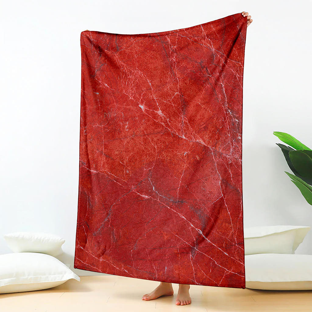 Red Marble Print Blanket
