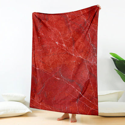 Red Marble Print Blanket