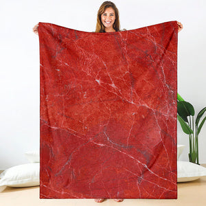 Red Marble Print Blanket