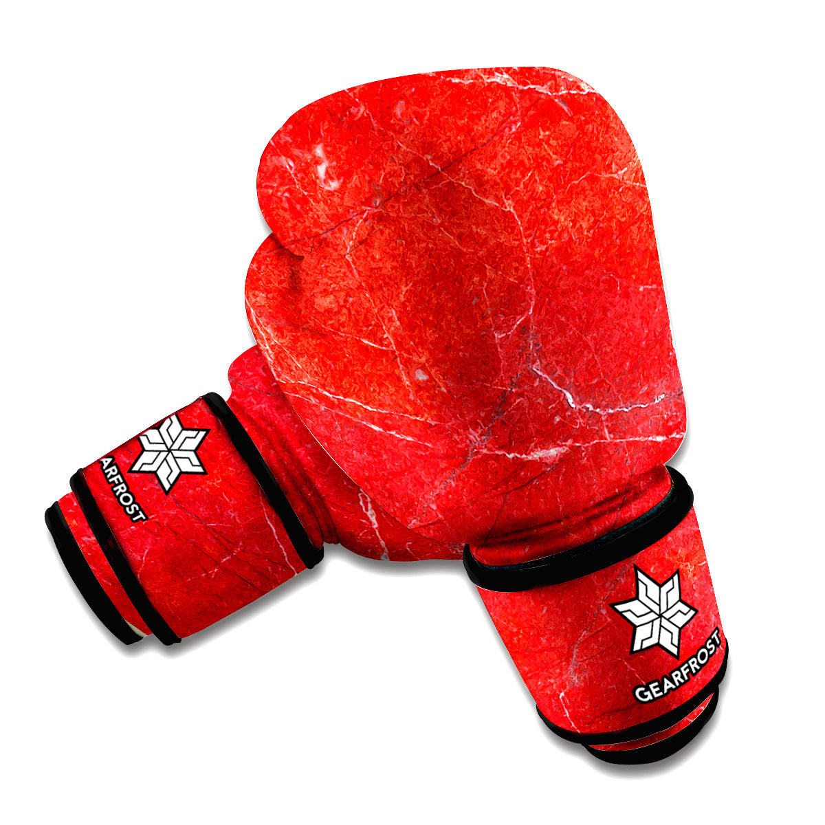 Red Marble Print Boxing Gloves
