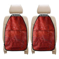 Red Marble Print Car Seat Organizers