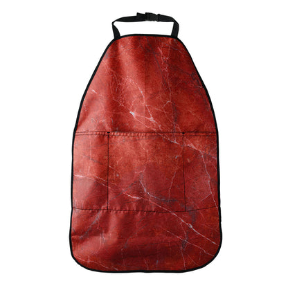 Red Marble Print Car Seat Organizers