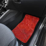 Red Marble Print Front and Back Car Floor Mats