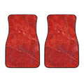 Red Marble Print Front Car Floor Mats