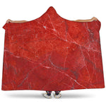 Red Marble Print Hooded Blanket