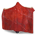 Red Marble Print Hooded Blanket
