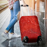 Red Marble Print Luggage Cover GearFrost