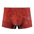 Red Marble Print Men's Boxer Briefs