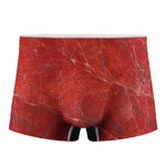 Red Marble Print Men's Boxer Briefs