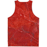 Red Marble Print Men's Tank Top
