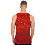 Red Marble Print Men's Tank Top