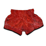 Red Marble Print Muay Thai Boxing Shorts